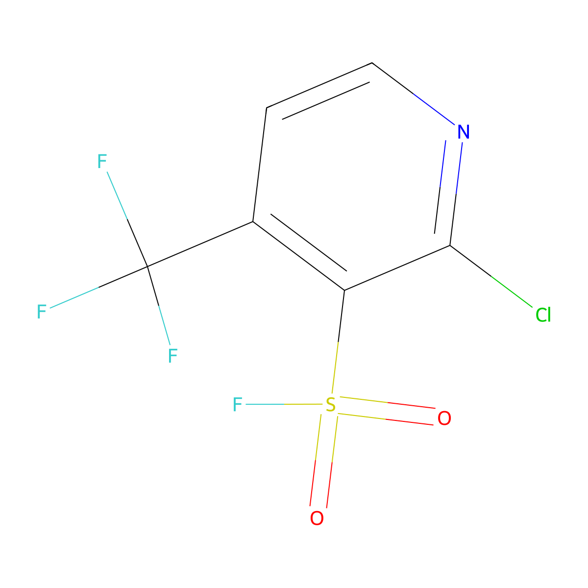 2-Chloro-4-(trifluoromethyl)pyridine-3-sulfonyl fluoride molecular structure, CAS 2648965-83-5