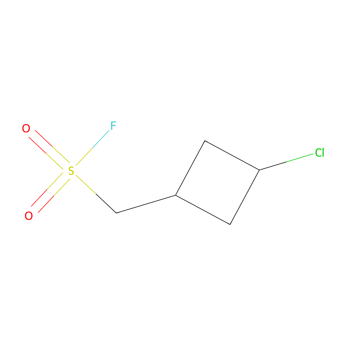 (3-Chlorocyclobutyl)methanesulfonyl fluoride molecular structure, CAS 2648965-84-6