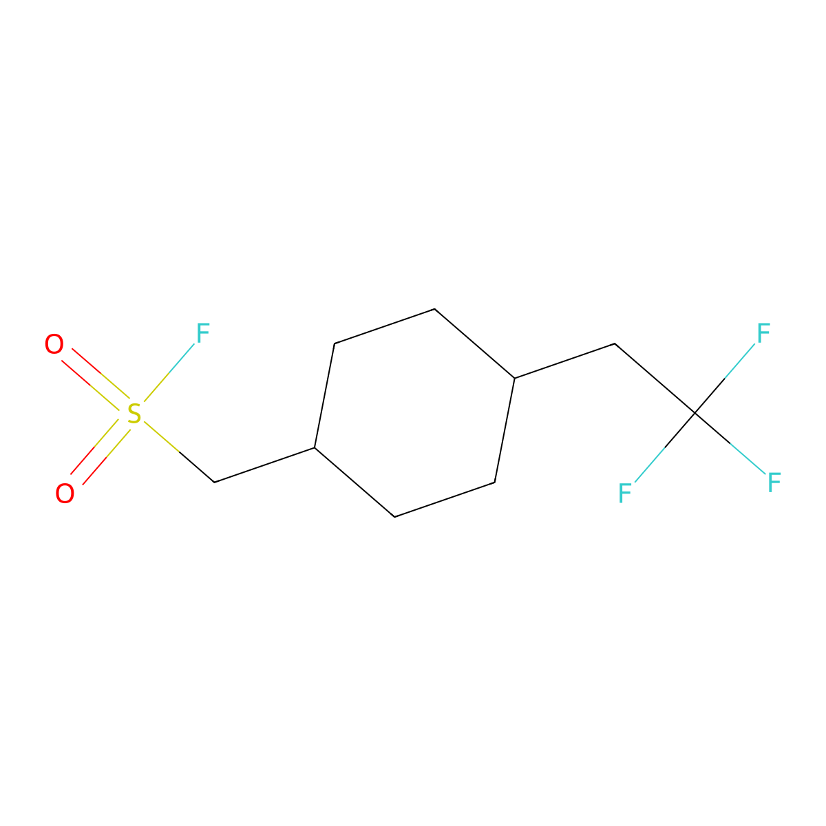 [4-(2,2,2-Trifluoroethyl)cyclohexyl]methanesulfonyl fluoride molecular structure, CAS 2648965-88-0