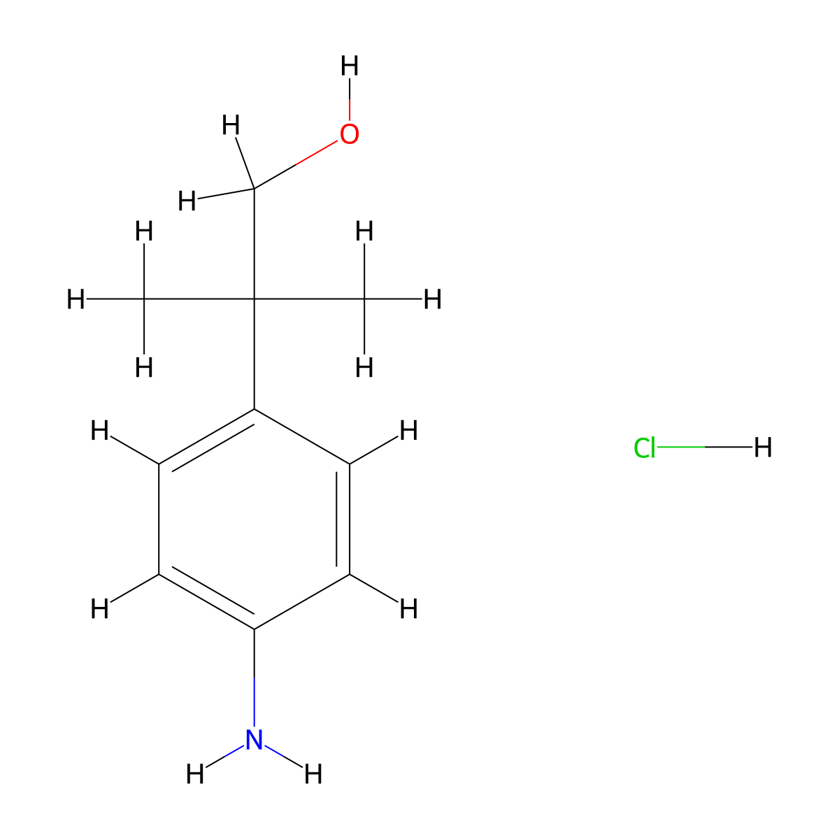 2-(4-Aminophenyl)-2-methylpropan-1-olhydrochloride molecular structure, CAS 2648965-89-1
