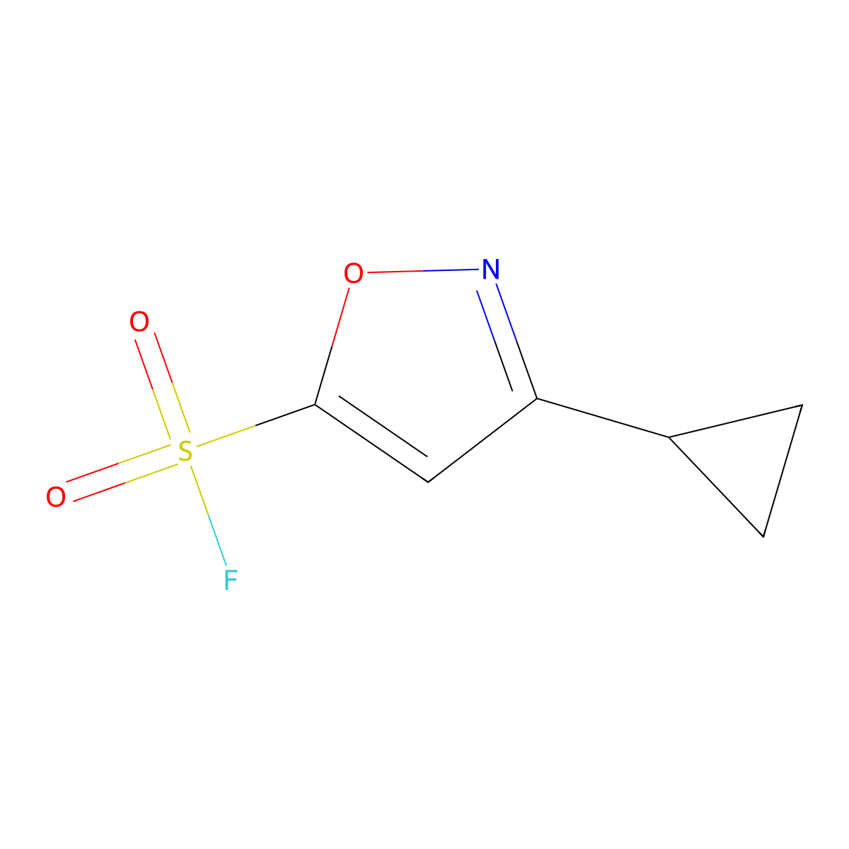 3-Cyclopropyl-1,2-oxazole-5-sulfonyl fluoride molecular structure, CAS 2648965-90-4