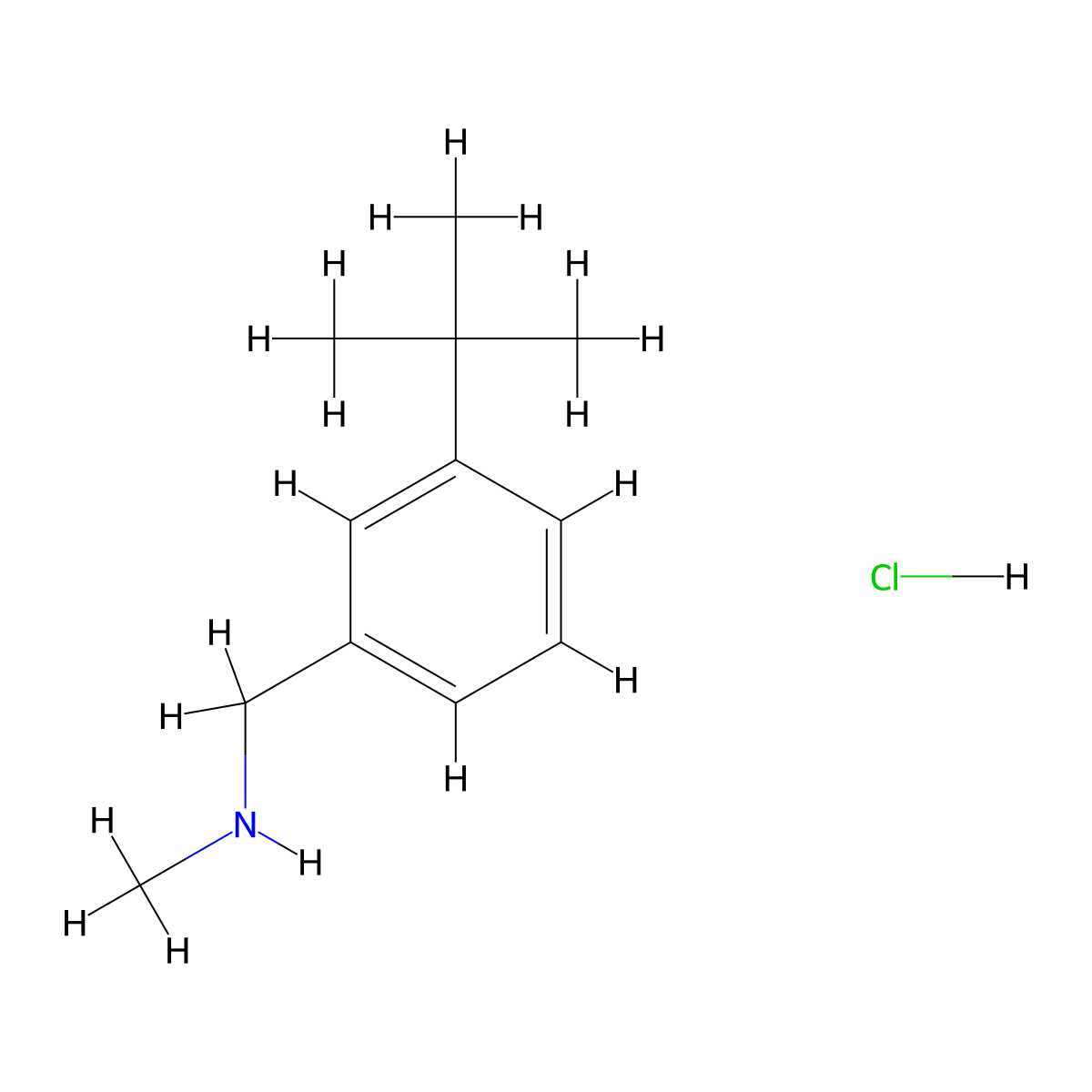 [(3-Tert-butylphenyl)methyl](methyl)amine hydrochloride molecular structure, CAS 2648965-96-0