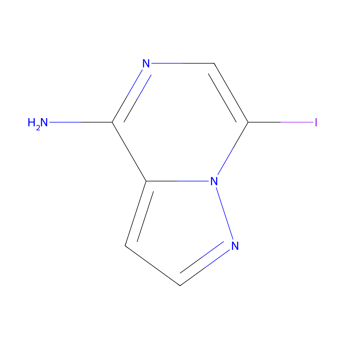 7-Iodopyrazolo(1,5-a)pyrazin-4-amine molecular structure, CAS 2648965-97-1