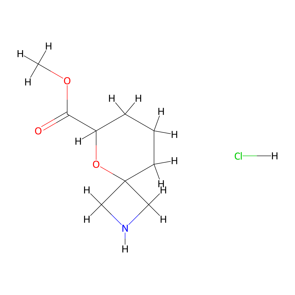 Methyl 5-oxa-2-azaspiro[3.5]nonane-6-carboxylate hydrochloride molecular structure, CAS 2648966-00-9