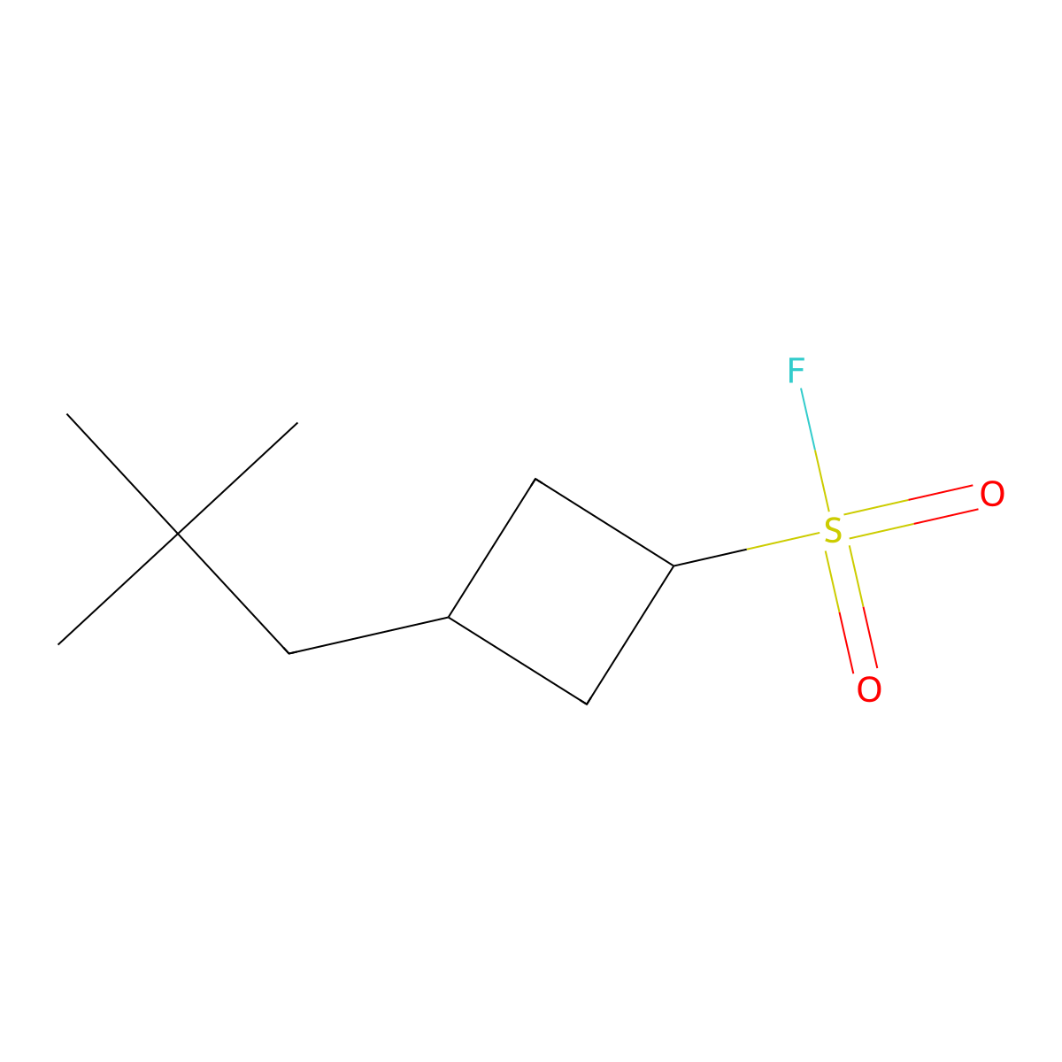 3-(2,2-Dimethylpropyl)cyclobutane-1-sulfonyl fluoride molecular structure, CAS 2648966-05-4
