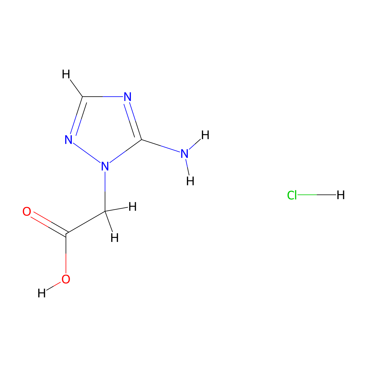 2-(5-amino-1H-1,2,4-triazol-1-yl)acetic acid hydrochloride molecular structure, CAS 2648966-14-5