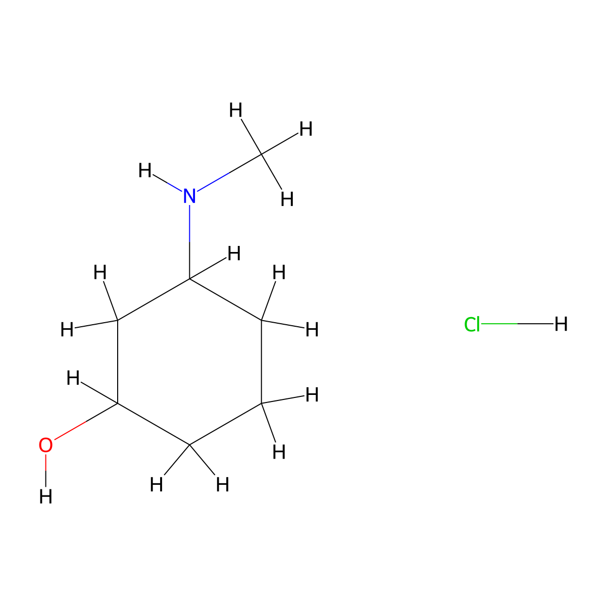3-(Methylamino)cyclohexan-1-ol hydrochloride molecular structure, CAS 2648966-17-8