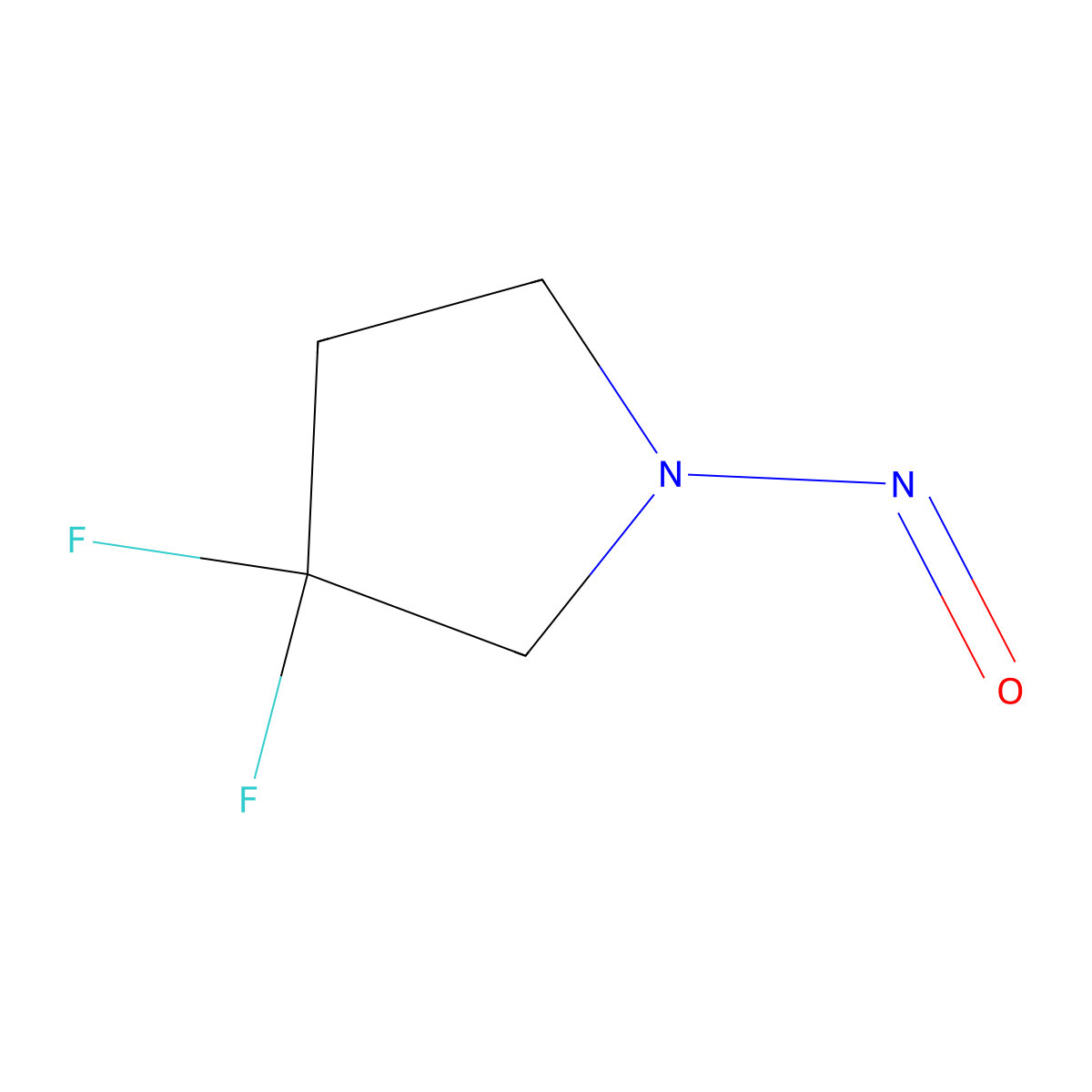 3,3-Difluoro-1-nitrosopyrrolidine molecular structure, CAS 2648966-19-0
