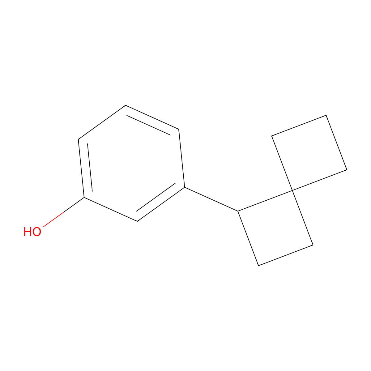 3-{Spiro[3.3]heptan-1-yl}phenol molecular structure, CAS 2648966-22-5