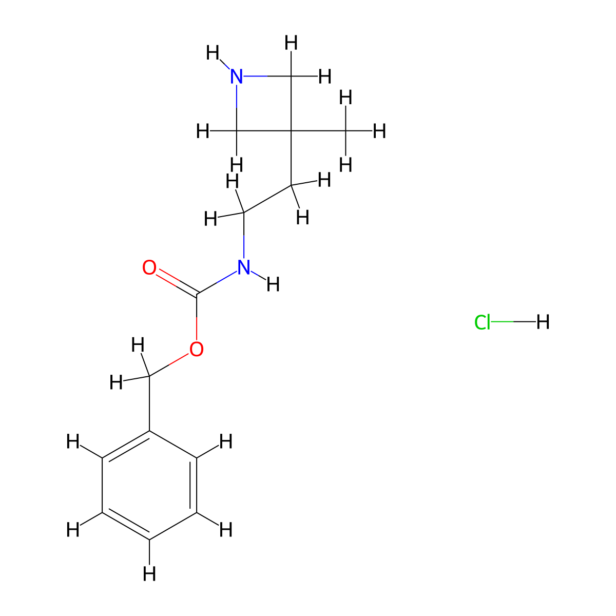 benzyl N-[2-(3-methylazetidin-3-yl)ethyl]carbamate hydrochloride molecular structure, CAS 2648966-29-2