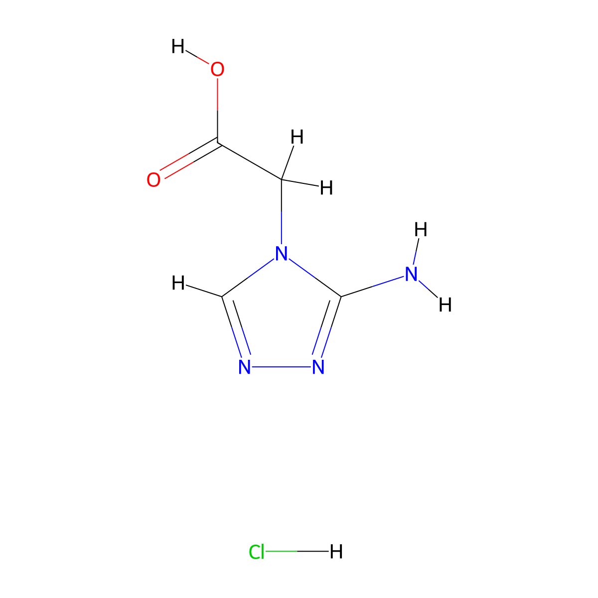 2-(3-amino-4H-1,2,4-triazol-4-yl)acetic acid hydrochloride molecular structure, CAS 2648966-31-6