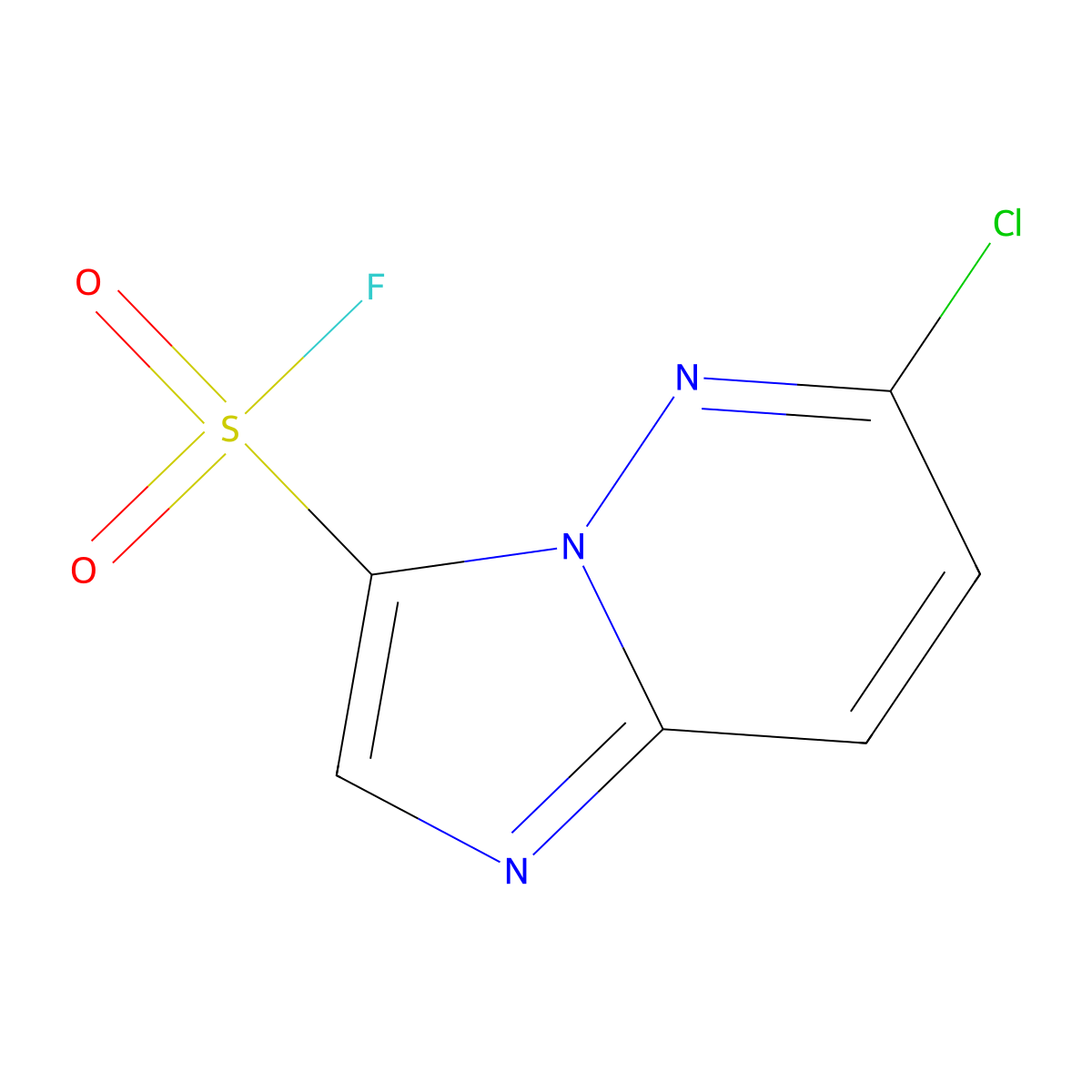 6-Chloroimidazo[1,2-b]pyridazine-3-sulfonyl fluoride molecular structure, CAS 2648966-34-9