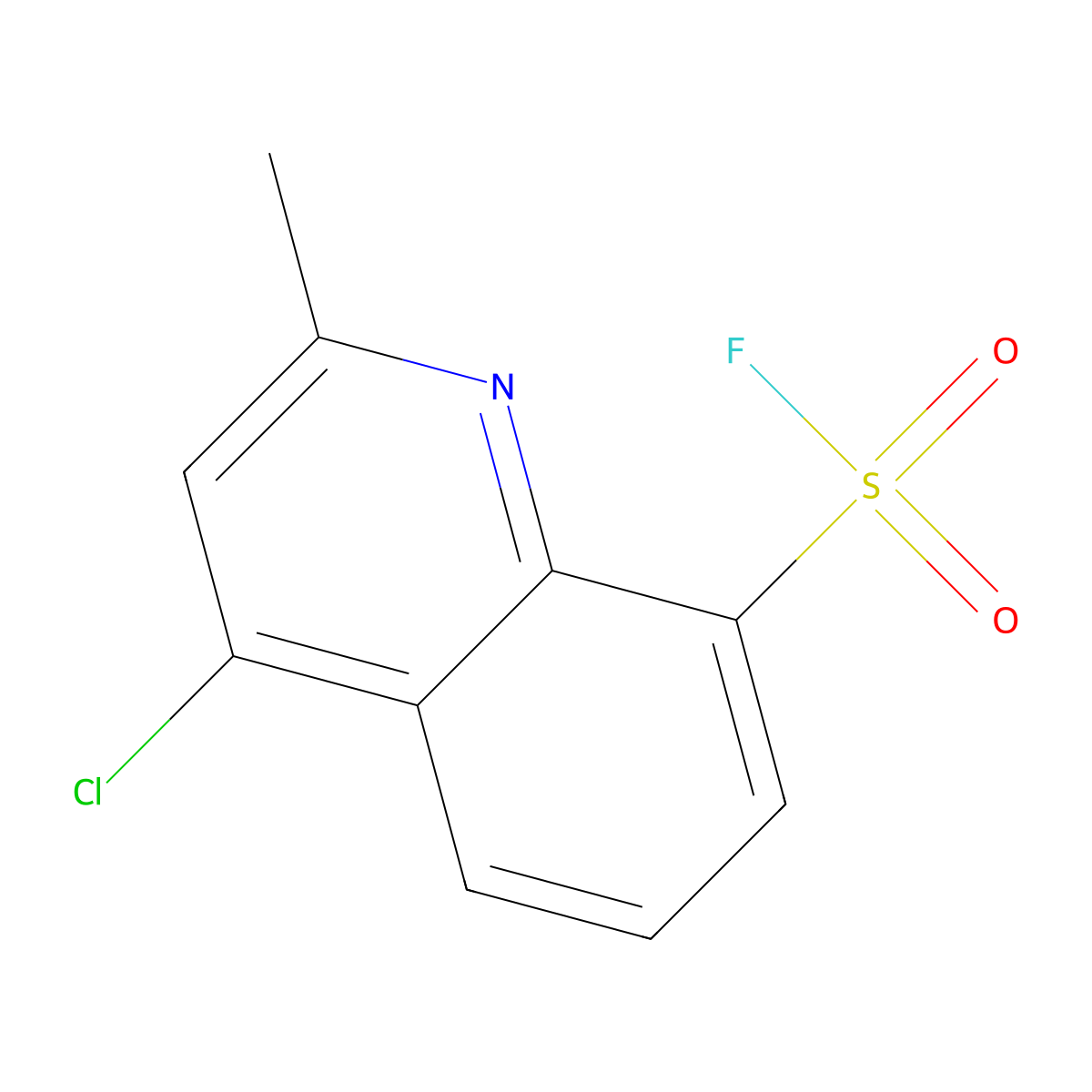 4-Chloro-2-methylquinoline-8-sulfonyl fluoride molecular structure, CAS 2648966-39-4