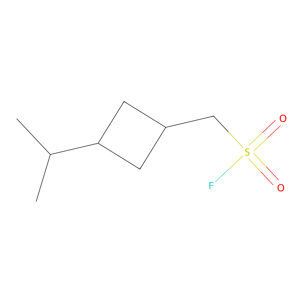 [3-(Propan-2-yl)cyclobutyl]methanesulfonyl fluoride molecular structure, CAS 2648966-45-2