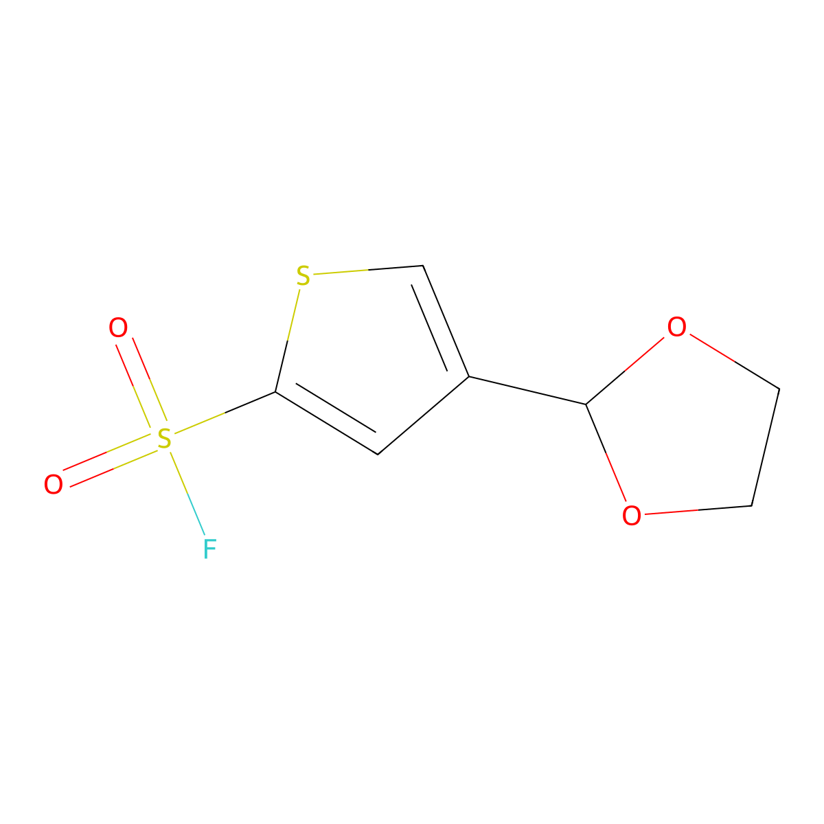 4-(1,3-Dioxolan-2-yl)thiophene-2-sulfonyl fluoride molecular structure, CAS 2648966-50-9