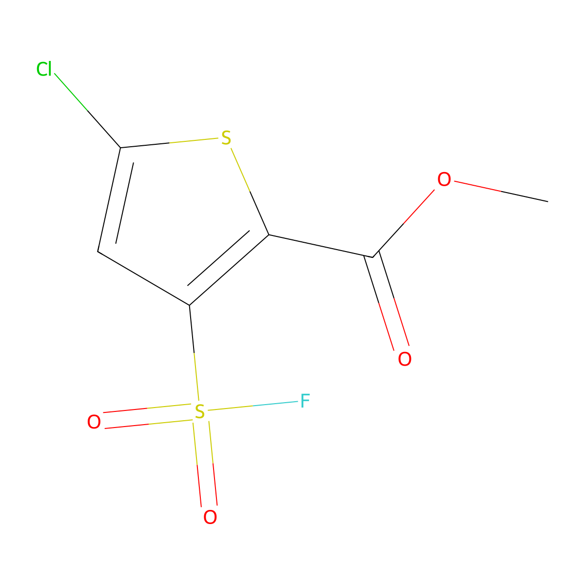 Methyl 5-chloro-3-(fluorosulfonyl)thiophene-2-carboxylate molecular structure, CAS 2648966-51-0