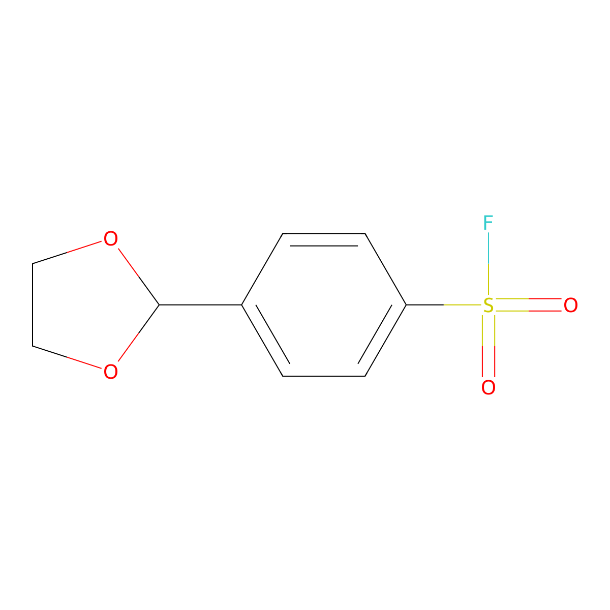 4-(1,3-Dioxolan-2-yl)benzene-1-sulfonyl fluoride molecular structure, CAS 2648966-52-1