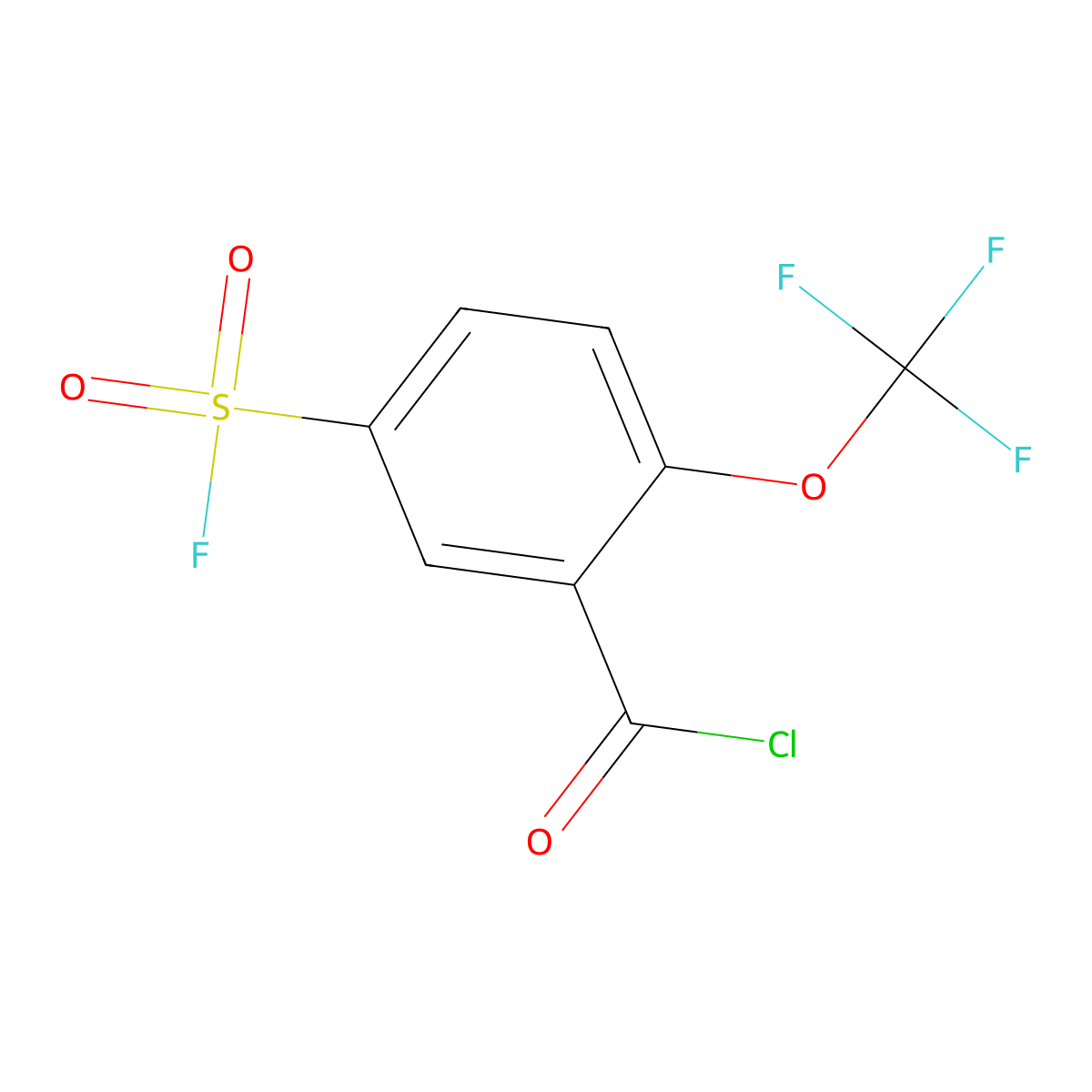 5-(Fluorosulfonyl)-2-(trifluoromethoxy)benzoyl chloride molecular structure, CAS 2648966-53-2