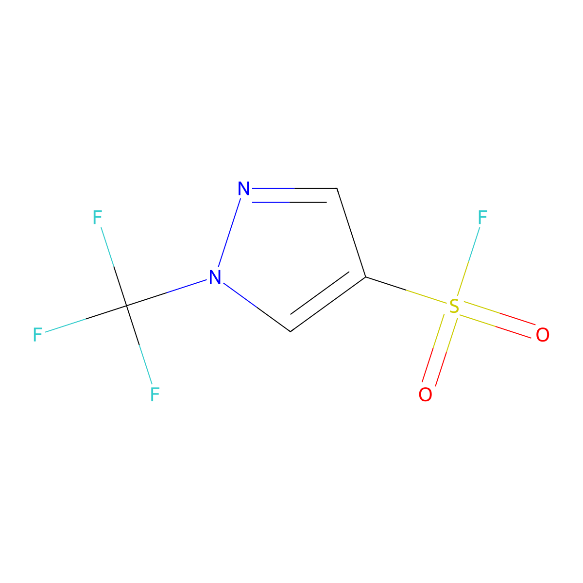 1-(trifluoromethyl)-1H-pyrazole-4-sulfonyl fluoride molecular structure, CAS 2648966-57-6