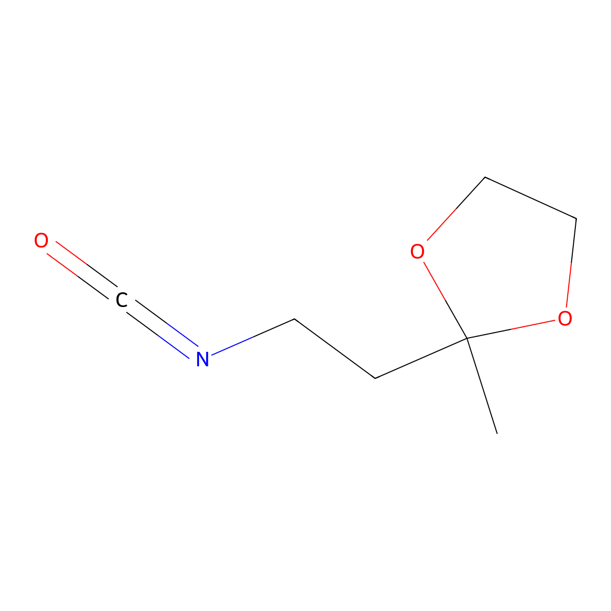 2-(2-Isocyanatoethyl)-2-methyl-1,3-dioxolane molecular structure, CAS 2648972-29-4