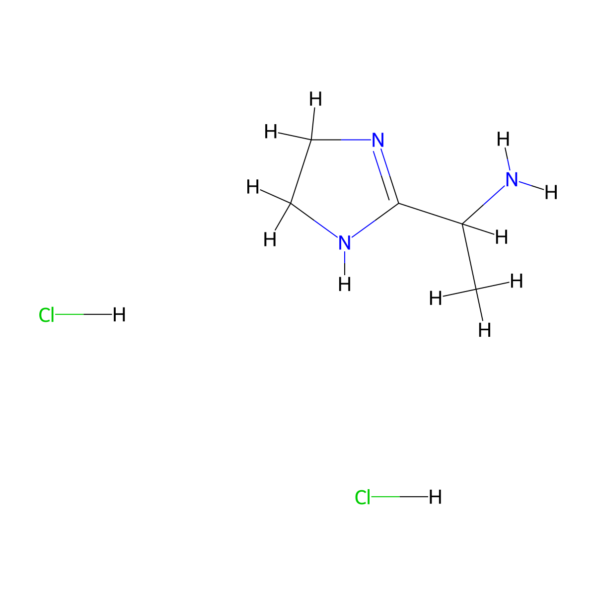 1-(4,5-dihydro-1H-imidazol-2-yl)ethan-1-amine dihydrochloride molecular structure, CAS 2648993-97-7