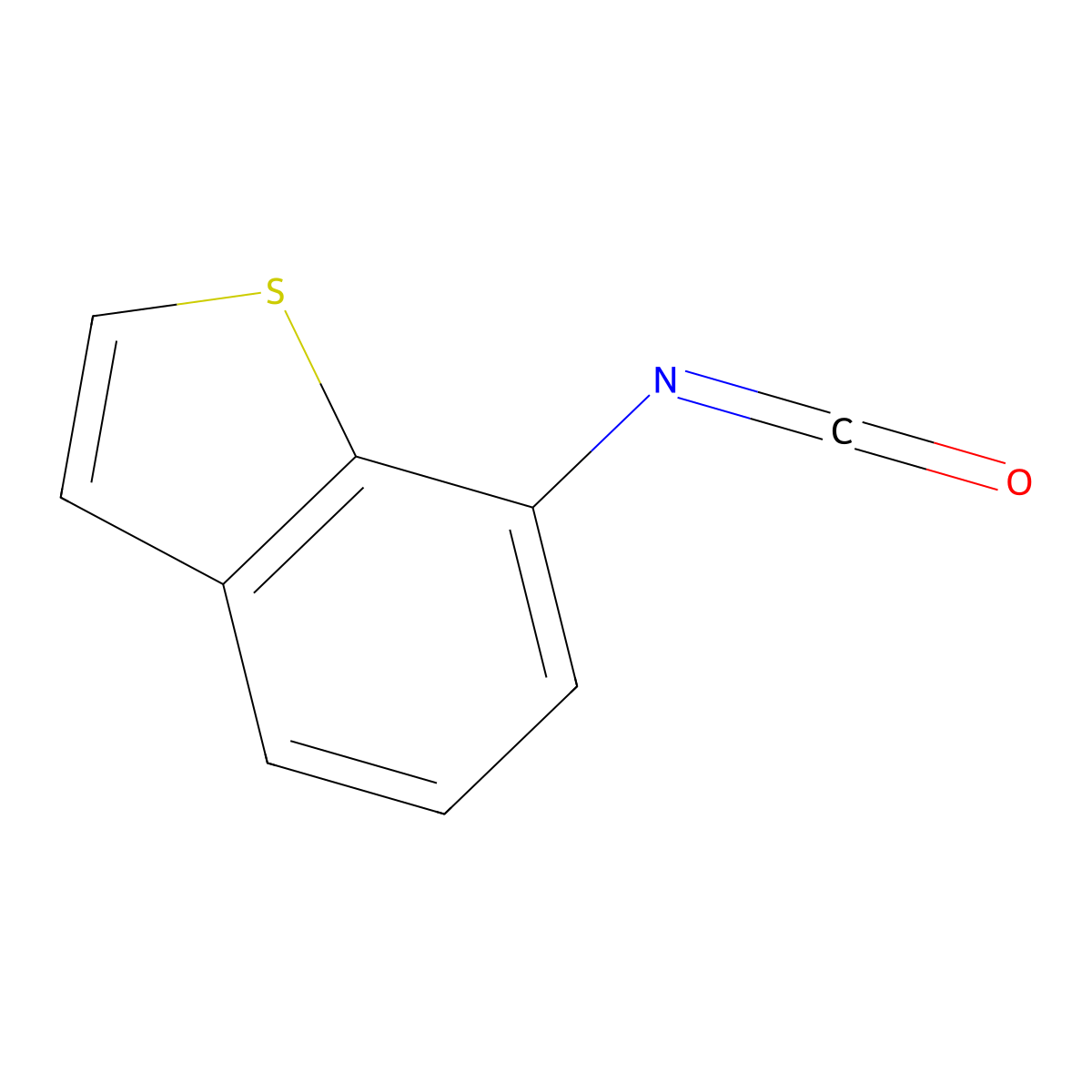7-Isocyanato-1-benzothiophene molecular structure, CAS 2648998-62-1