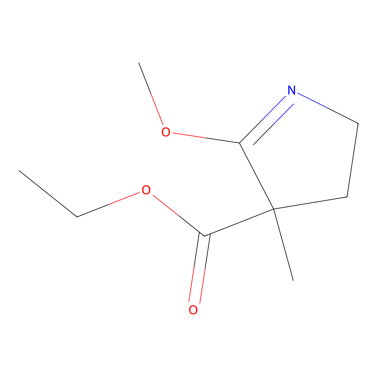 ethyl 5-methoxy-4-methyl-3,4-dihydro-2H-pyrrole-4-carboxylate molecular structure, CAS 2648998-77-8