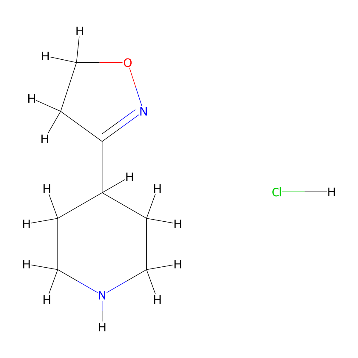 4-(4,5-Dihydro-1,2-oxazol-3-yl)piperidinehydrochloride molecular structure, CAS 2648998-91-6