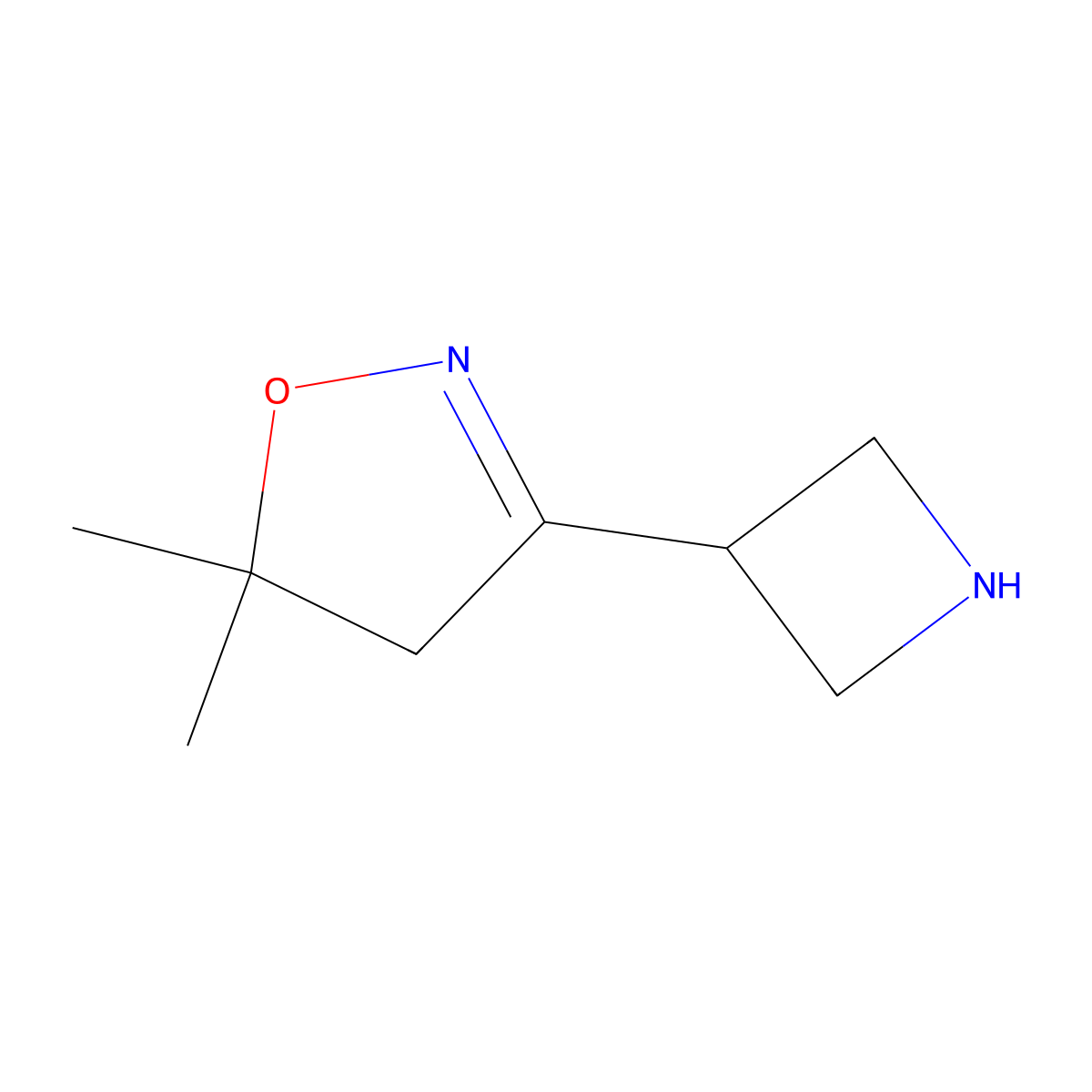 3-(Azetidin-3-yl)-5,5-dimethyl-4,5-dihydro-1,2-oxazole molecular structure, CAS 2648998-99-4