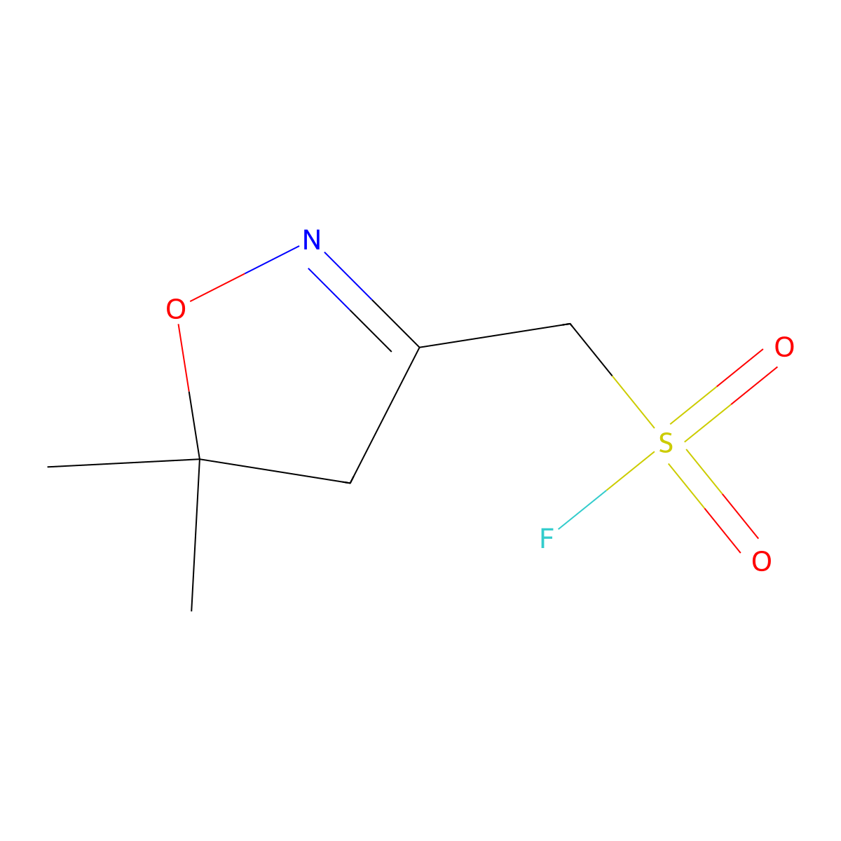 (5,5-Dimethyl-4,5-dihydro-1,2-oxazol-3-yl)methanesulfonyl fluoride molecular structure, CAS 2648999-17-9