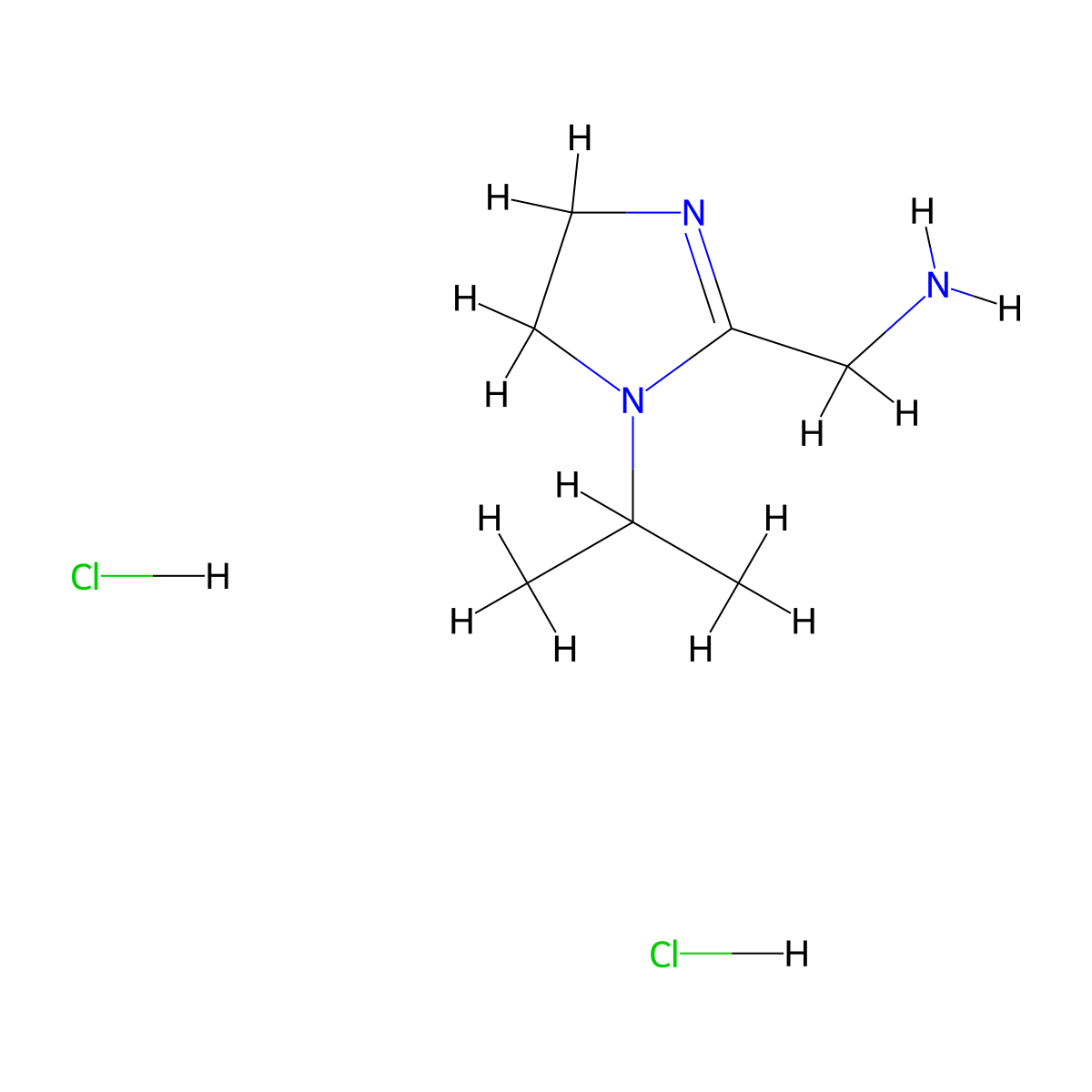 (1-(propan-2-yl)-4,5-dihydro-1H-imidazol-2-yl)methanamine dihydrochloride molecular structure, CAS 2648999-51-1