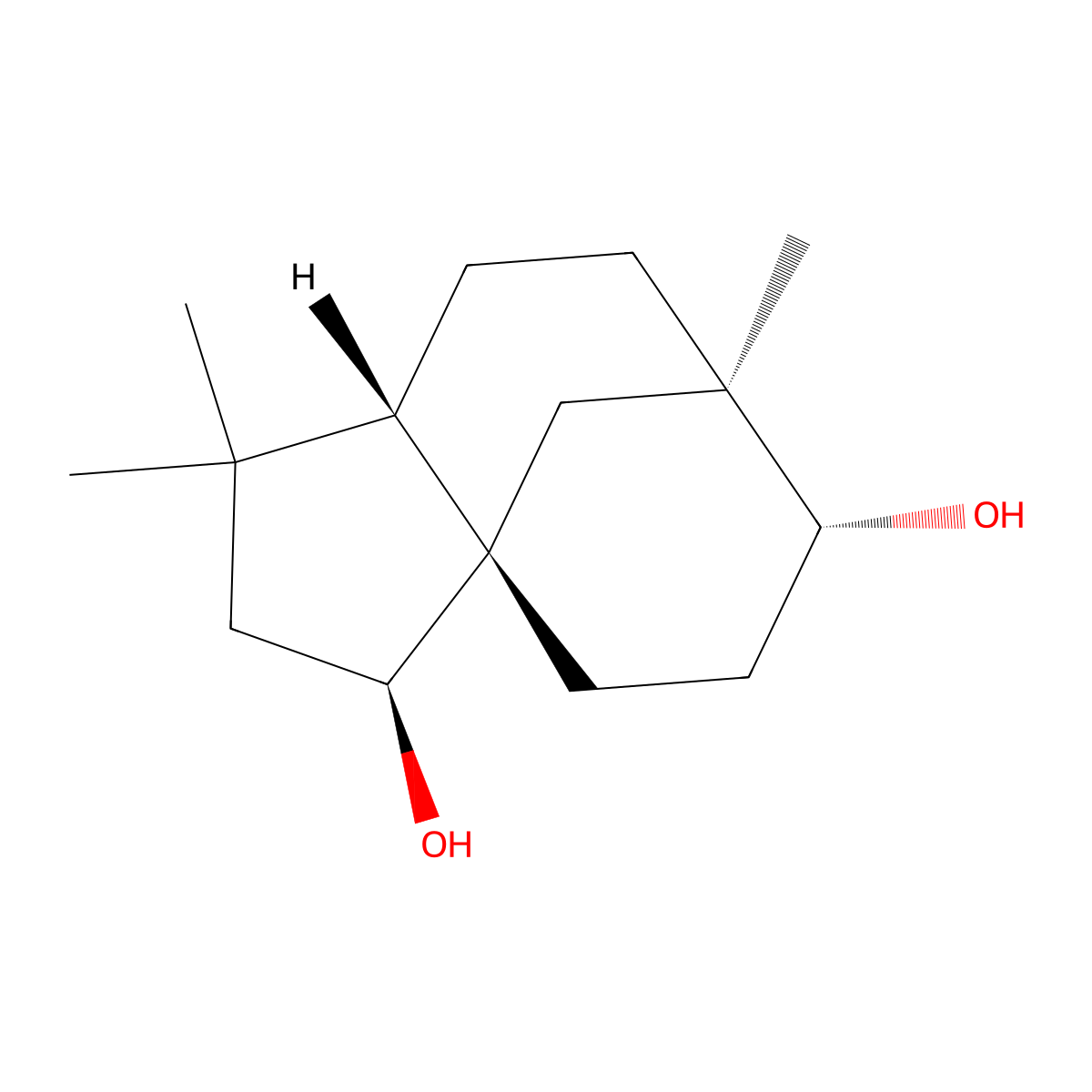 Clovanediol molecular structure, CAS 2649-64-1