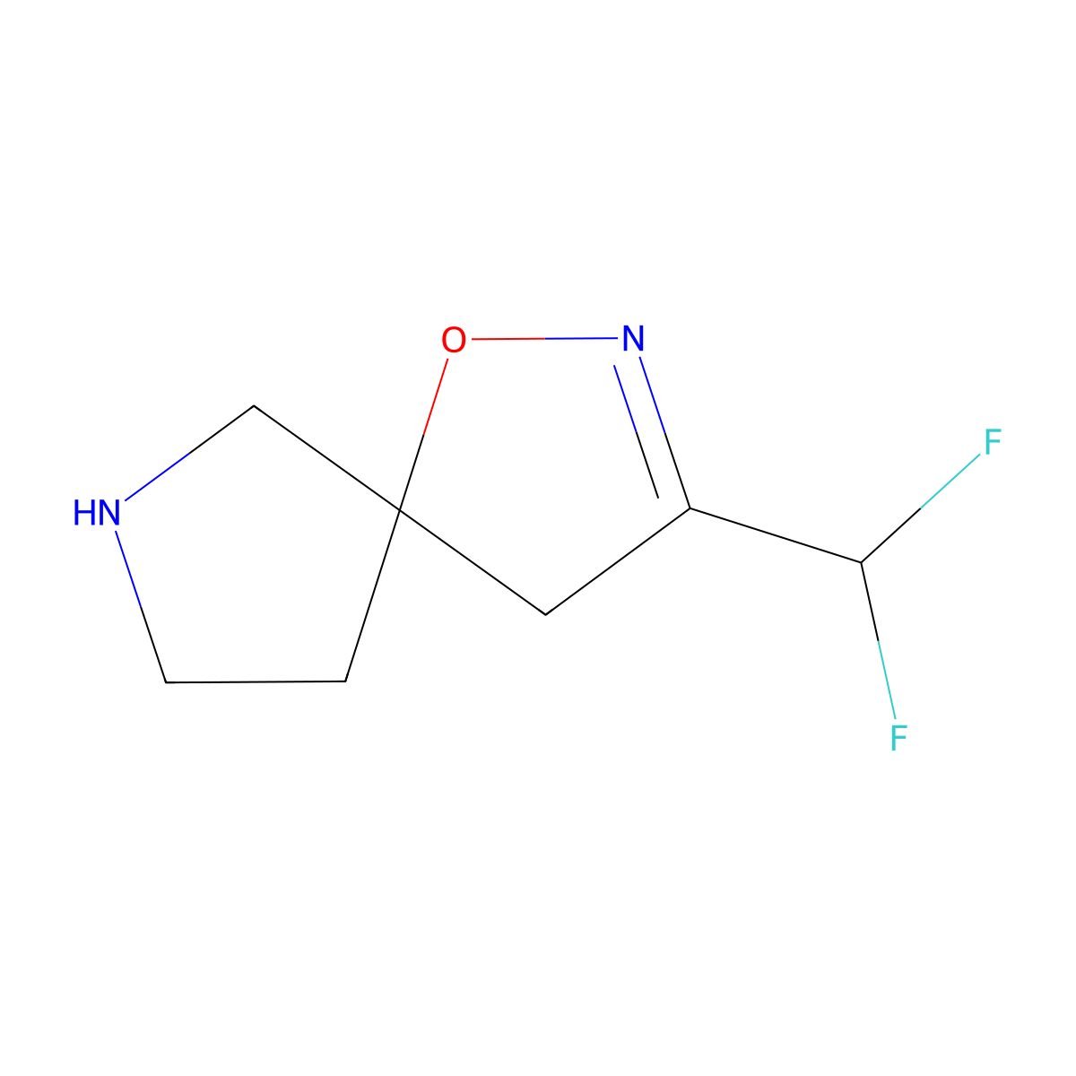 3-(Difluoromethyl)-1-oxa-2,7-diazaspiro[4.4]non-2-ene molecular structure, CAS 2649002-65-1