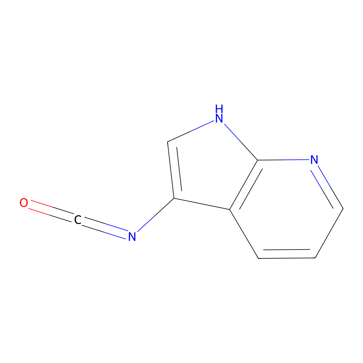 3-isocyanato-1H-pyrrolo[2,3-b]pyridine molecular structure, CAS 2649011-65-2