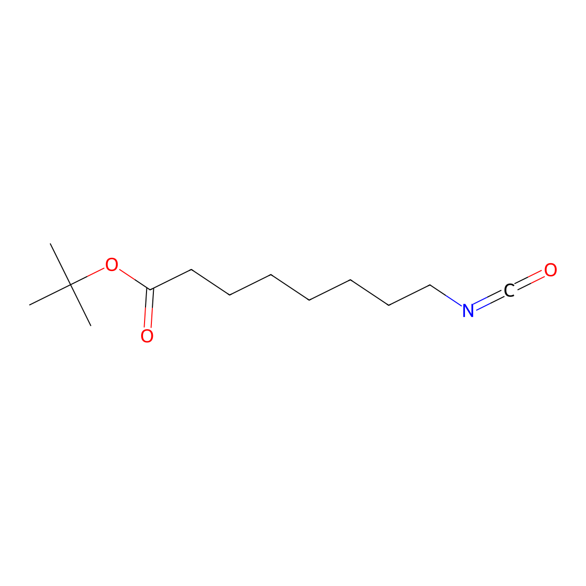 Tert-butyl 8-isocyanatooctanoate molecular structure, CAS 2649013-72-7