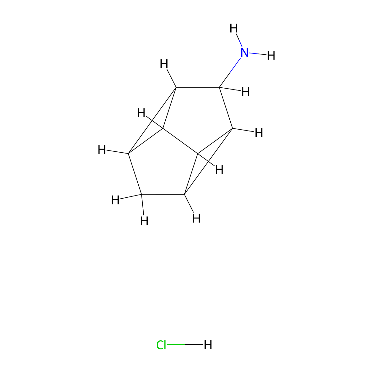 Tetracyclo[3.3.0.0^{2,8}.0^{4,6}]octan-3-amine hydrochloride molecular structure, CAS 2649014-26-4