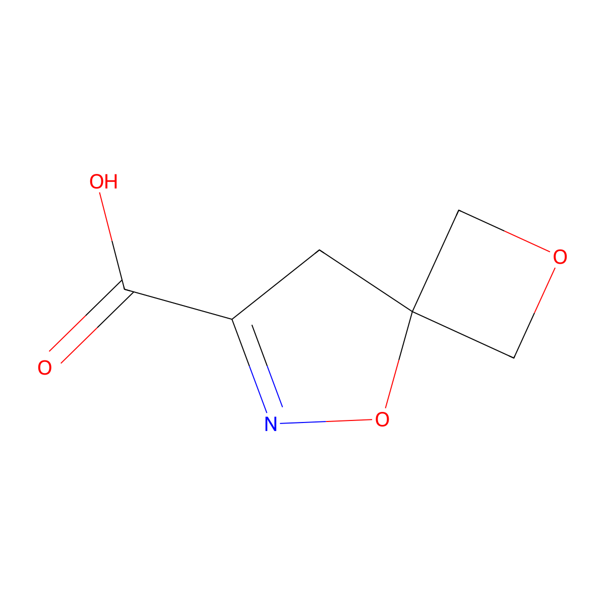 2,5-Dioxa-6-azaspiro[3.4]oct-6-ene-7-carboxylic acid molecular structure, CAS 2649016-56-6