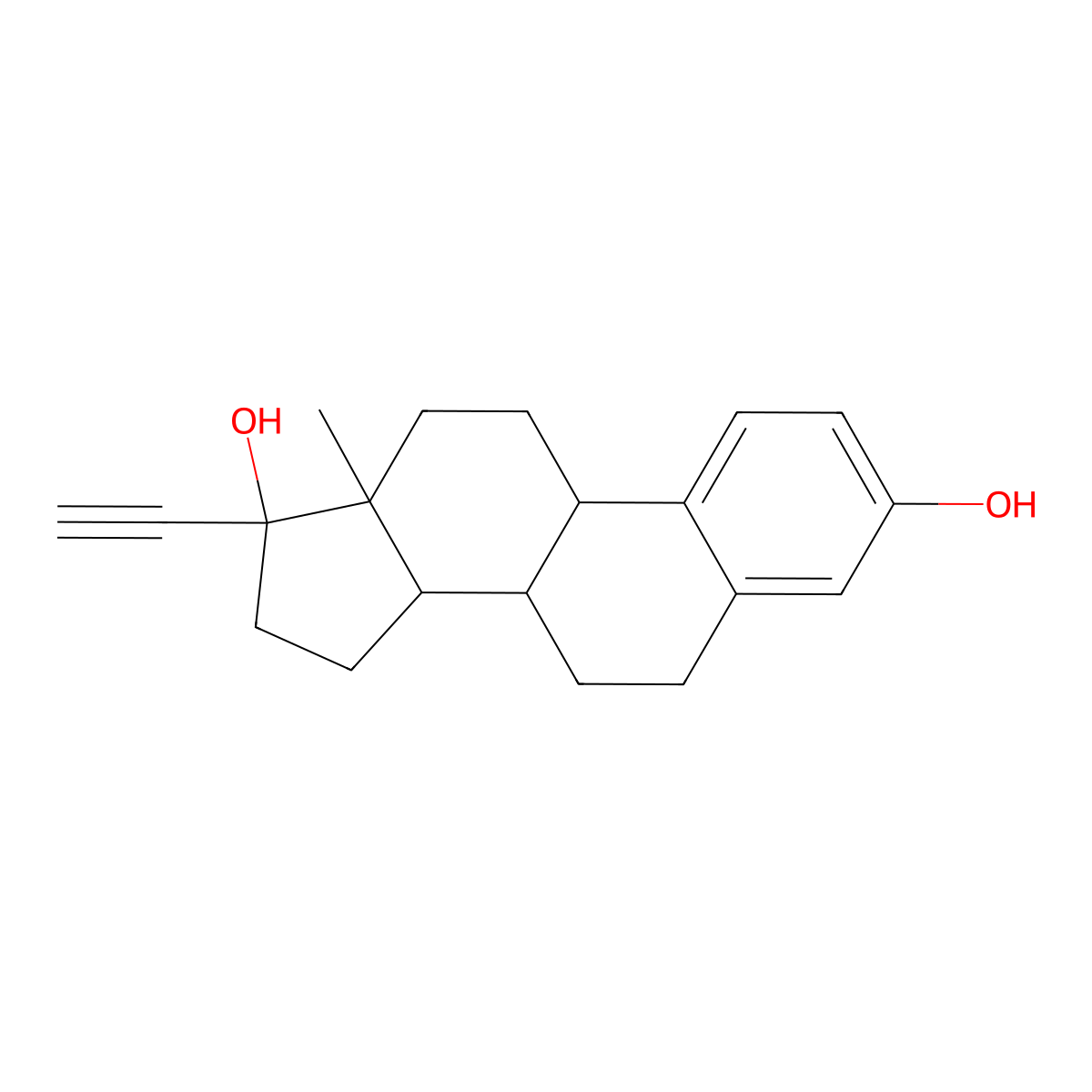 17-ethynyl-13-methyl-7,8,9,11,12,14,15,16-octahydro-6H-cyclopenta[a]phenanthrene-3,17-diol molecular structure, CAS 2649017-02-5