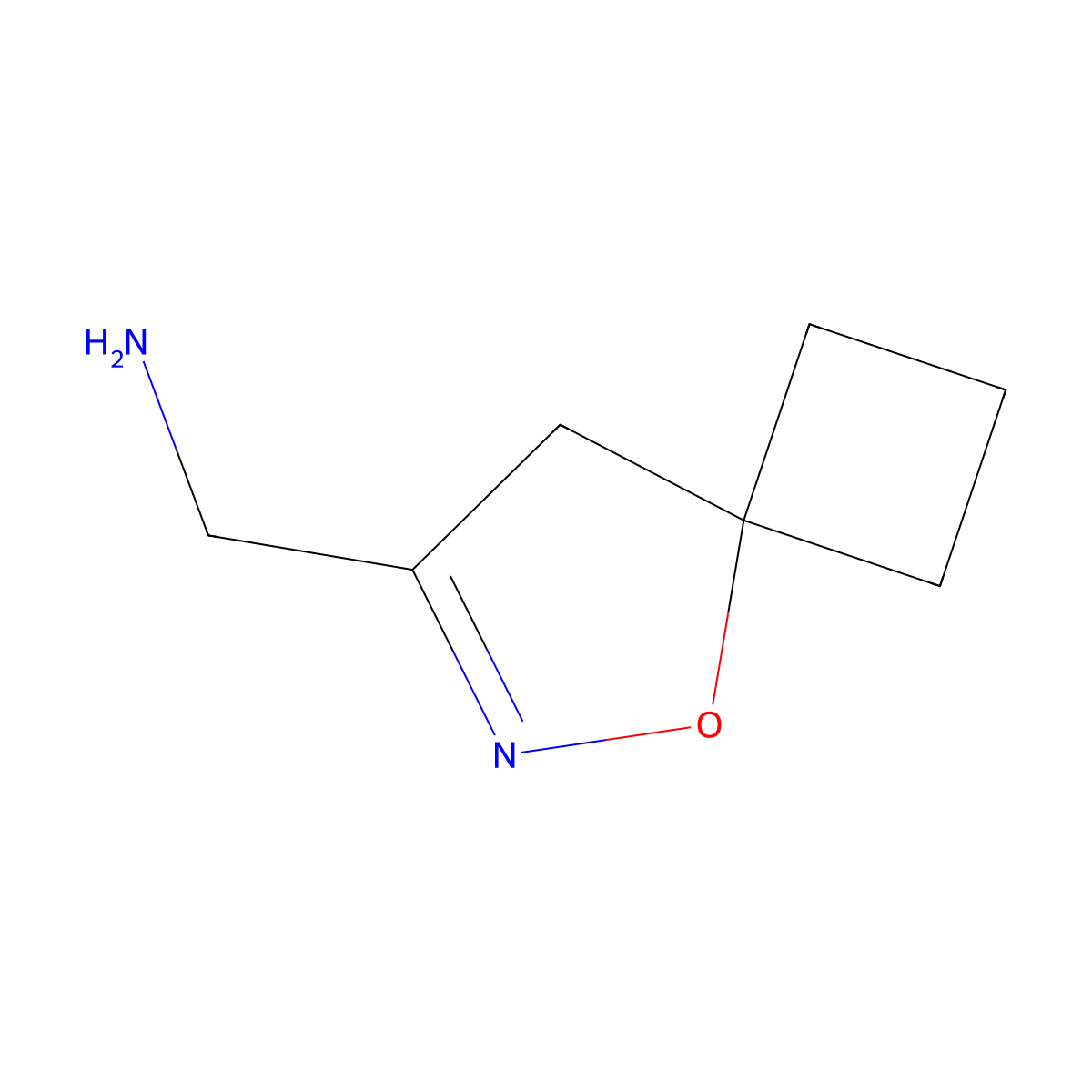1-{5-Oxa-6-azaspiro[3.4]oct-6-en-7-yl}methanamine molecular structure, CAS 2649017-03-6