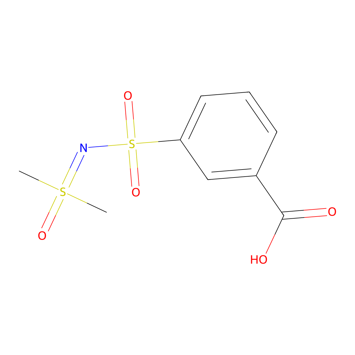 3-{[Dimethyl(oxo)-lambda6-sulfanylidene]sulfamoyl}benzoicacid molecular structure, CAS 2649022-77-3