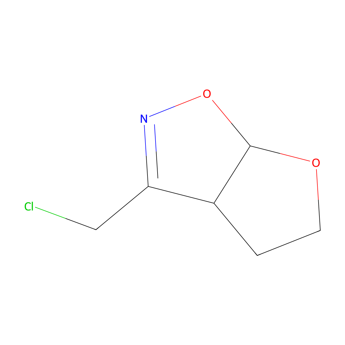 3-(chloromethyl)-3aH,4H,5H,6aH-furo[3,2-d][1,2]oxazole molecular structure, CAS 2649023-25-4