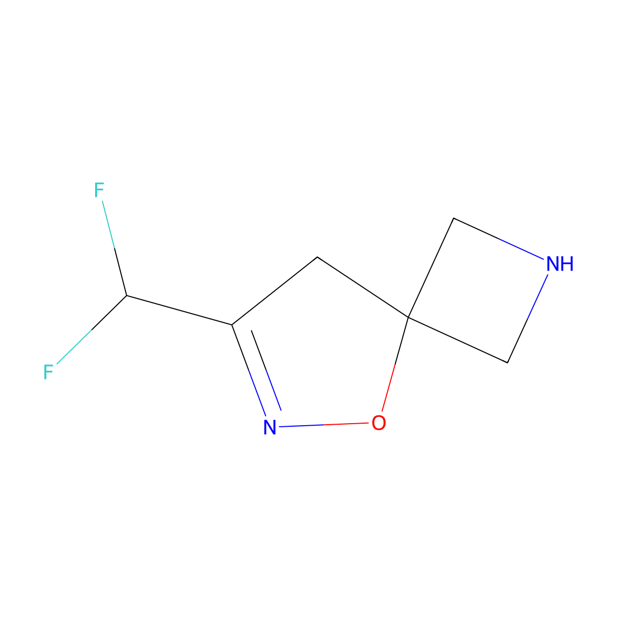 7-(Difluoromethyl)-5-oxa-2,6-diazaspiro[3.4]oct-6-ene molecular structure, CAS 2649023-80-1