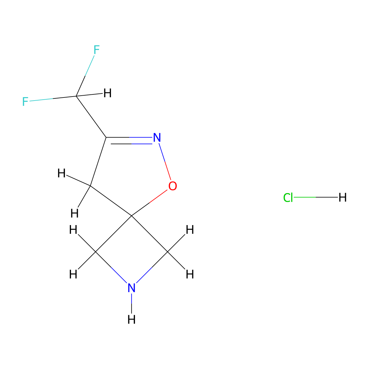 7-(Difluoromethyl)-5-oxa-2,6-diazaspiro[3.4]oct-6-enehydrochloride molecular structure, CAS 2649023-81-2