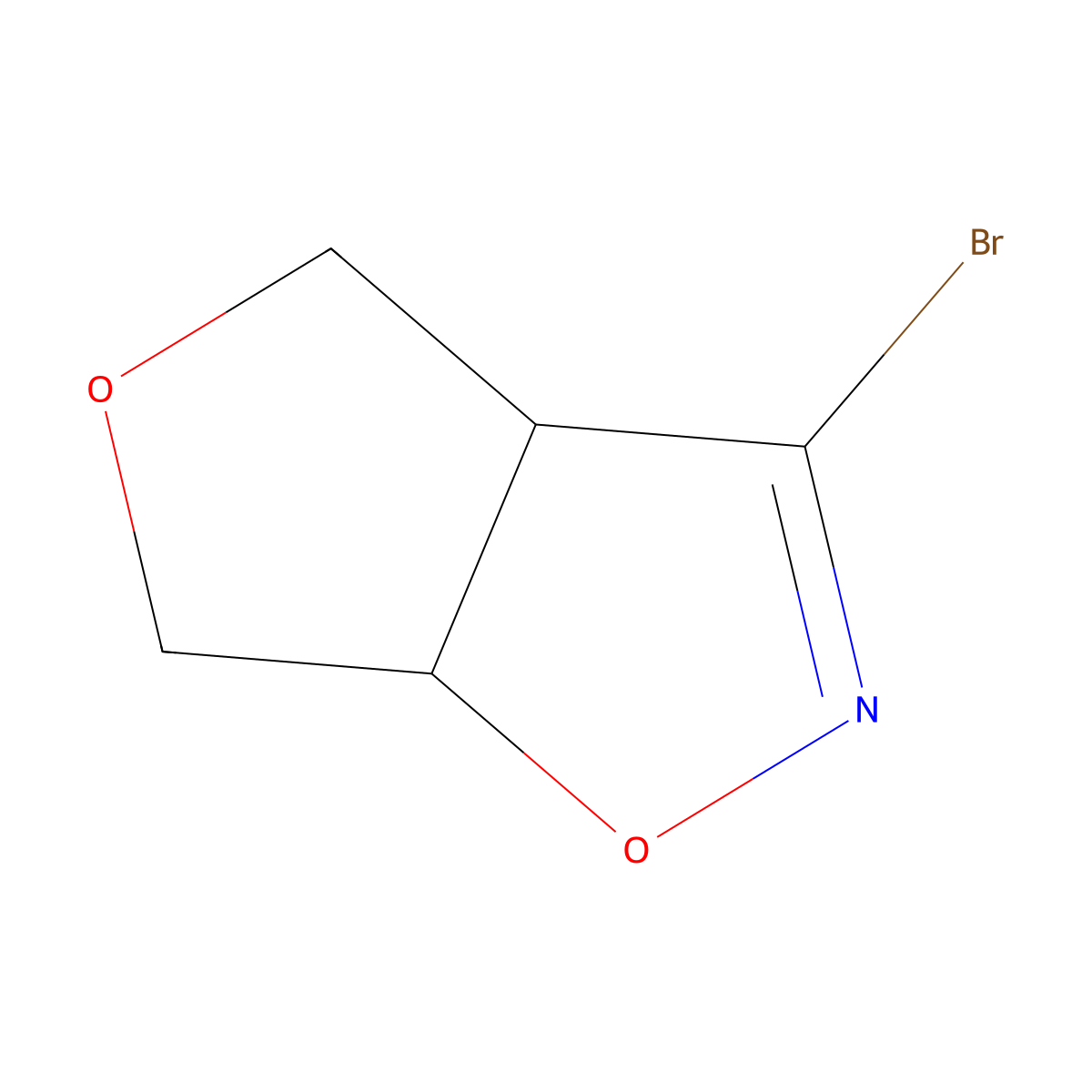 3-bromo-3aH,4H,6H,6aH-furo(3,4-d)(1,2)oxazole molecular structure, CAS 2649030-30-6