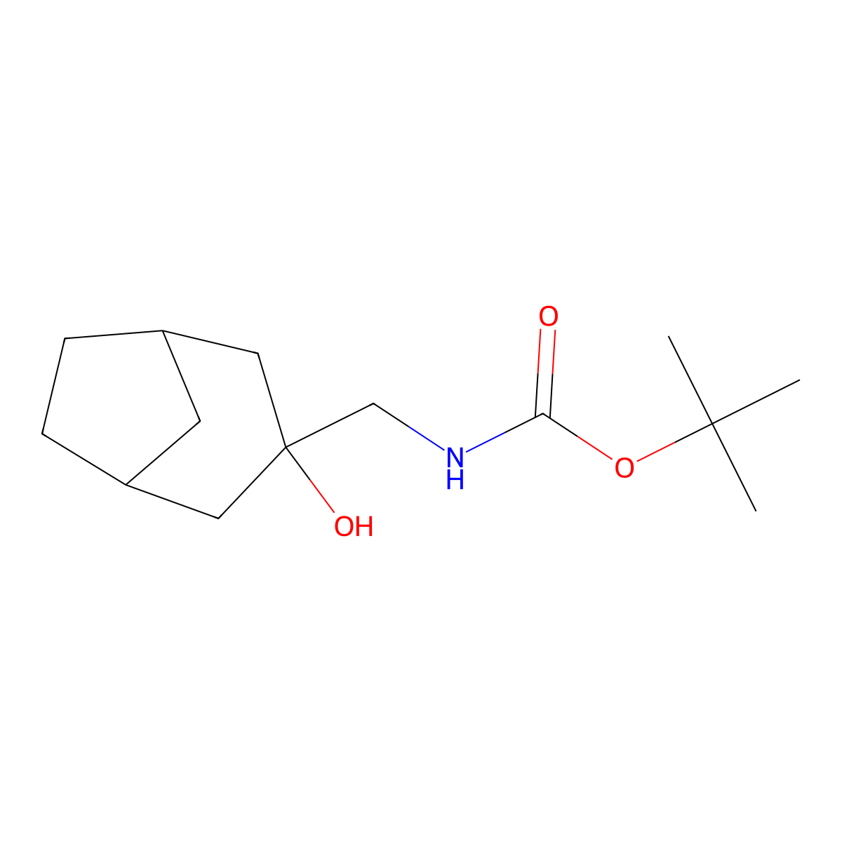 tert-butyl N-({3-hydroxybicyclo[3.2.1]octan-3-yl}methyl)carbamate molecular structure, CAS 2649030-66-8