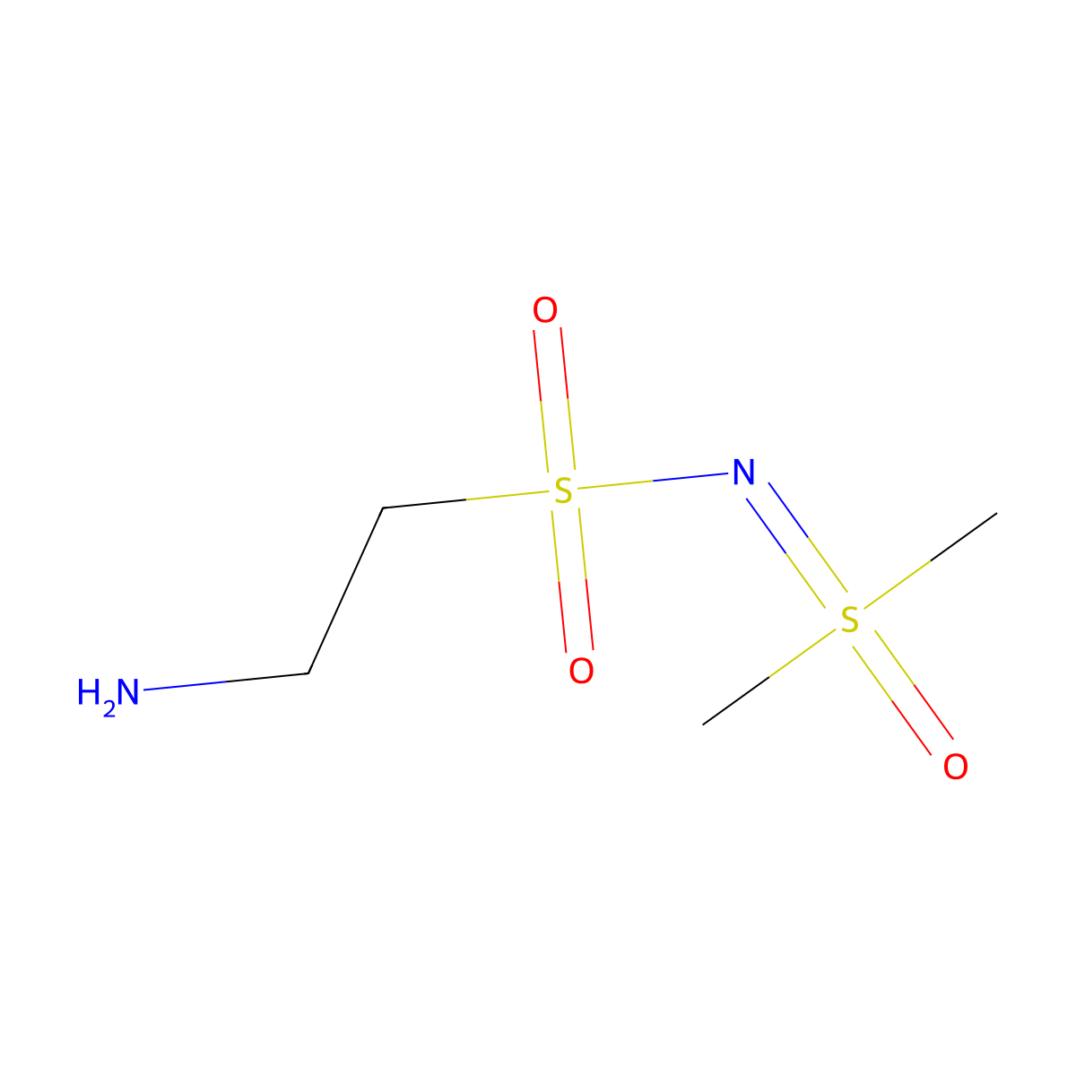 2-amino-N-[dimethyl(oxo)-lambda6-sulfanylidene]ethane-1-sulfonamide molecular structure, CAS 2649033-31-6