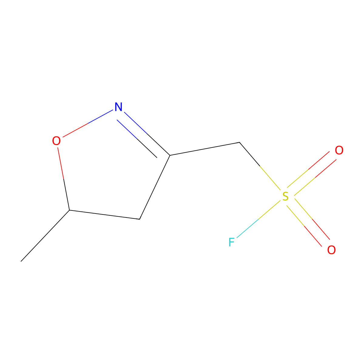 (5-Methyl-4,5-dihydro-1,2-oxazol-3-yl)methanesulfonyl fluoride molecular structure, CAS 2649033-69-0