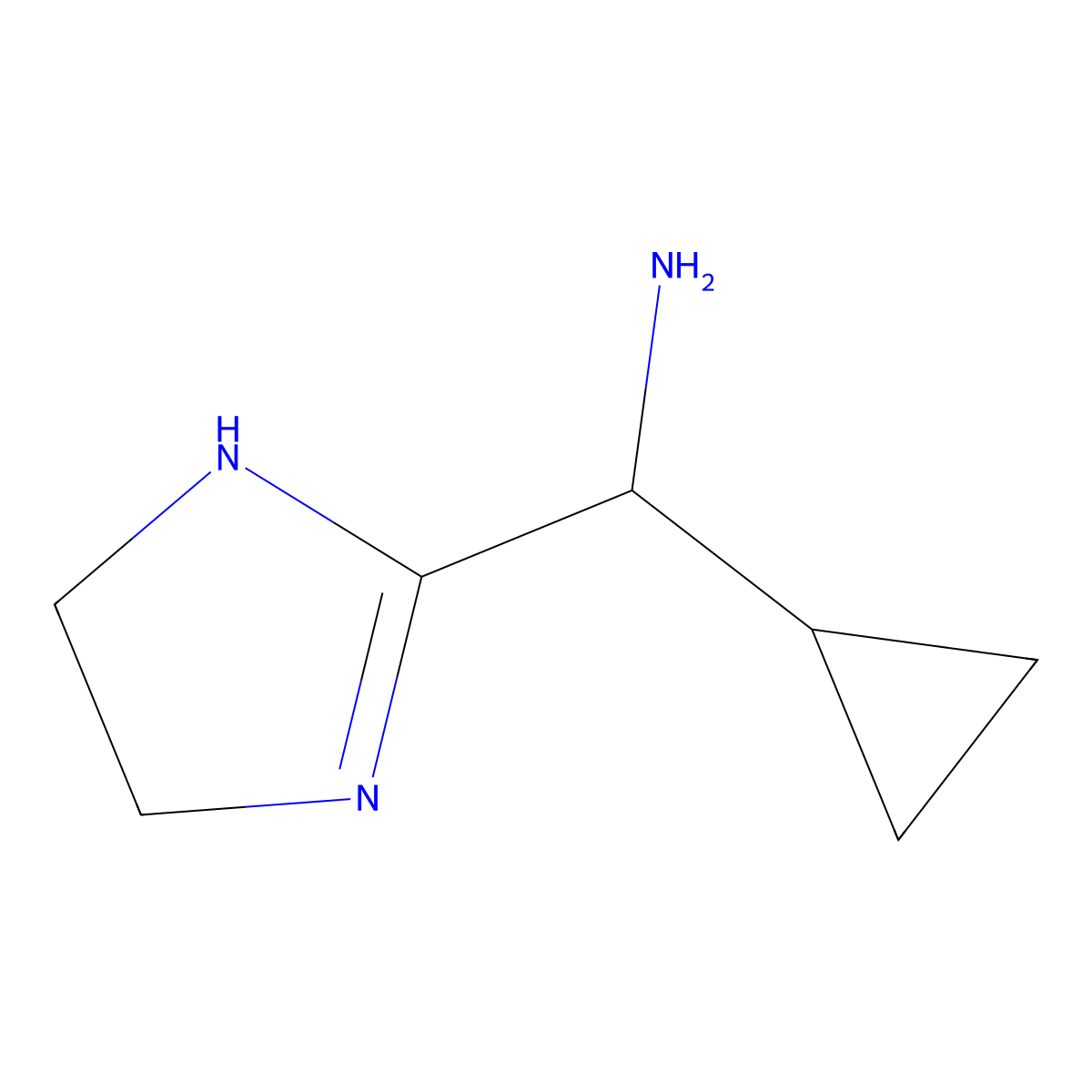 Cyclopropyl(4,5-dihydro-1h-imidazol-2-yl)methanamine molecular structure, CAS 2649035-61-8