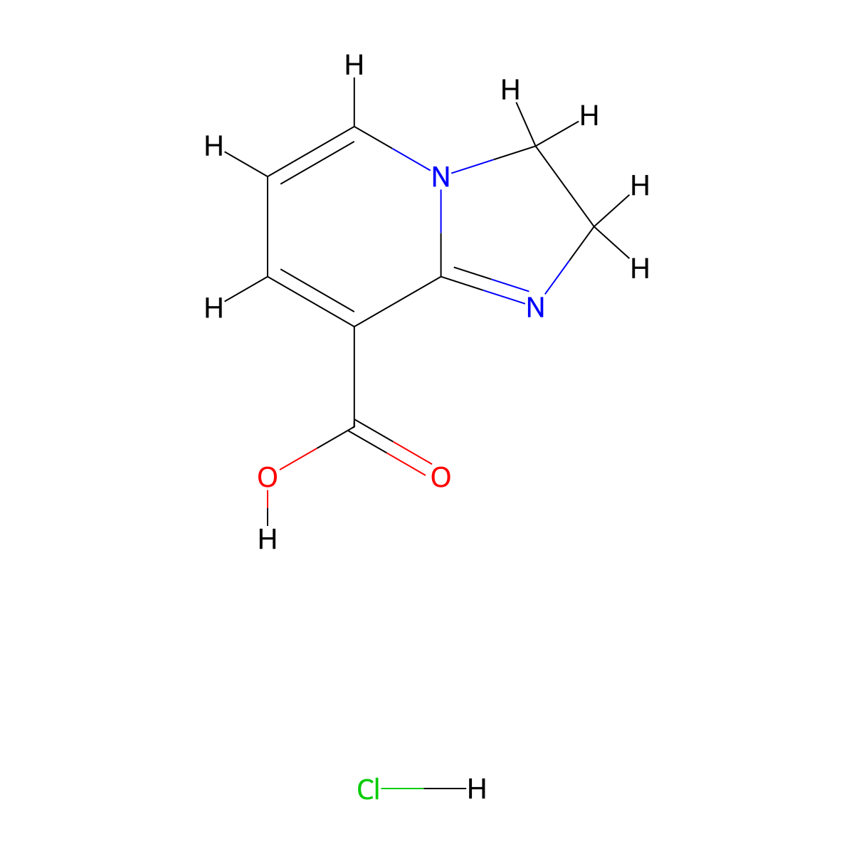 2H,3H-imidazo[1,2-a]pyridine-8-carboxylic acid hydrochloride molecular structure, CAS 2649035-69-6