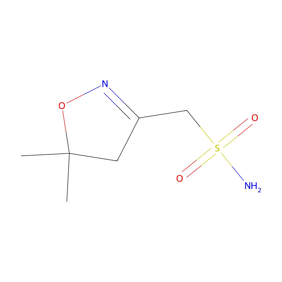 (5,5-Dimethyl-4,5-dihydro-1,2-oxazol-3-yl)methanesulfonamide molecular structure, CAS 2649035-92-5